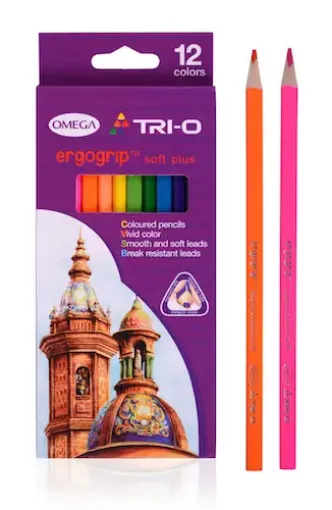Imagen de Lapices de colores "OMEGA" TRIO en caja de 12 colores