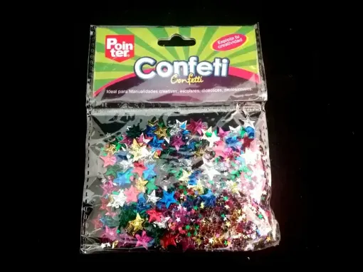 Imagen de Confetti lentejuelas estrella metalizadas POINTER