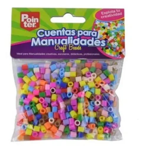 Imagen de Cuentas de plastico de colores para manualidades Craft Beads "POINTER"