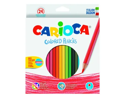 Imagen de Lapices "CARIOCA" hexagonales 3mms x24 colores brillantes