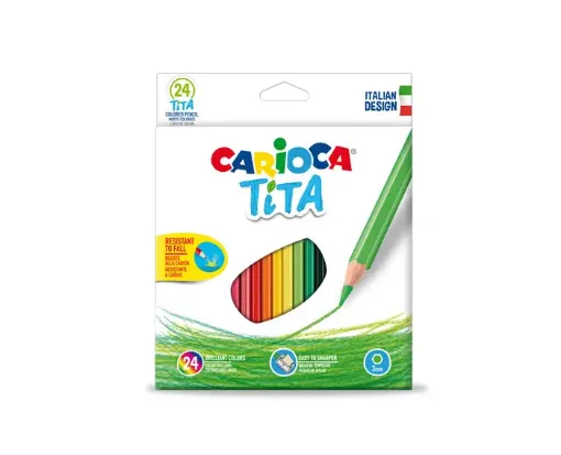 Imagen de Lapices "CARIOCA" Tita punta de 3mms por 24 colores brillantes