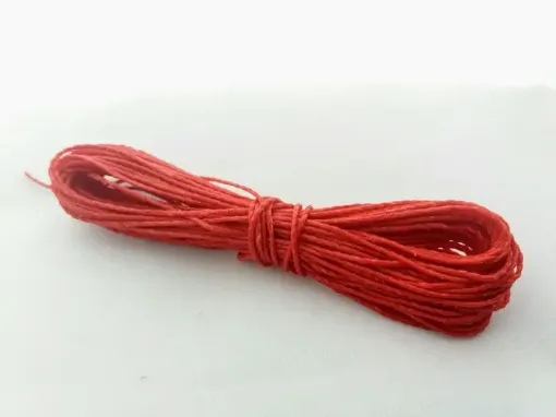 Imagen de Hilo o cordon encerado fino SETTANYL *10mts. color rojo 0025