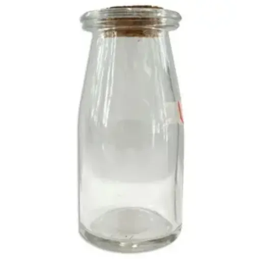 Imagen de Frasco de vidrio botella chica con tapa de corcho 4,5*10cms. FE554