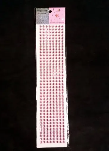 Imagen de Brillo adhesivo redondo 6mms. tira de 320 unidades rosado