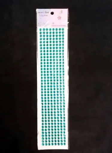 Imagen de Brillo adhesivo redondo 6mms. tira de 320 unidades turquesa