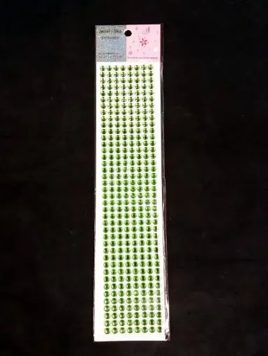 Imagen de Brillo adhesivo redondo 6mms. tira de 320 unidades verde manzana
