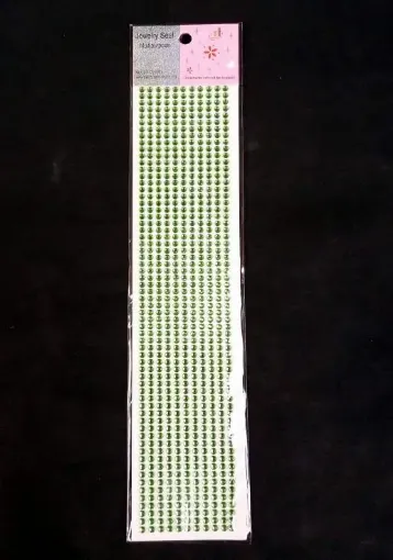 Imagen de Brillo adhesivo redondo 4mms. tira de 693 unidades verde manzana