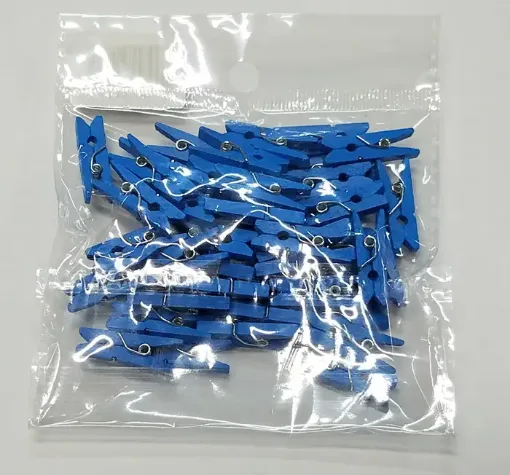 Imagen de Palillitos mini de colores de 2.5x0.8cms por 50 unidades color Azul