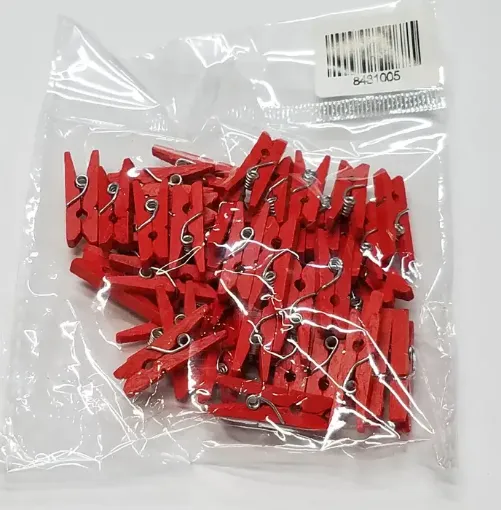 Imagen de Palillitos mini de colores de 2.5x0.8cms por 50 unidades color Rojo