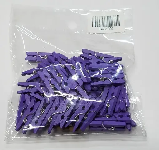 Imagen de Palillitos mini de colores de 2.5x0.8cms por 50 unidades color Violeta