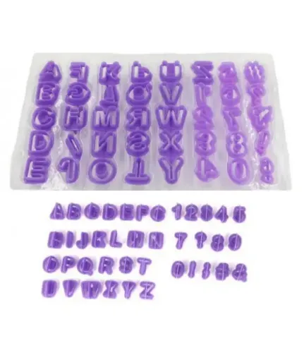 Imagen de Cortantes de plastico letras y numeros *40 unidades 25mms.