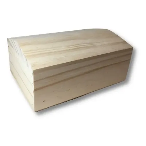 Imagen de Cofre baul de madera de pino Con bisagras de 14x23x9cms