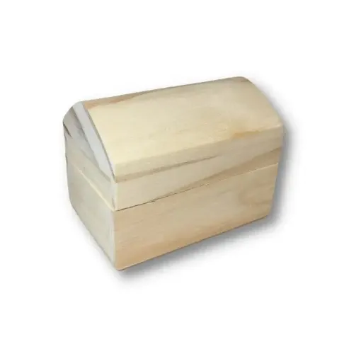 Imagen de Cofre baul de madera de pino Con bisagras de 9x7x6.5cms
