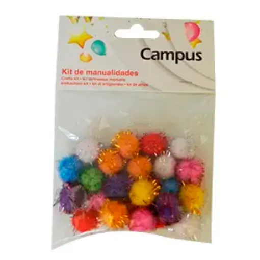 Imagen de Pompones de 20mms. "CAMPUS" colores surtidos por 25 unidades
