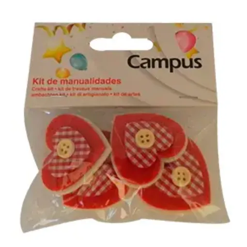 Imagen de Confetti de goma eva "CAMPUS" corazones armados *6 unidades