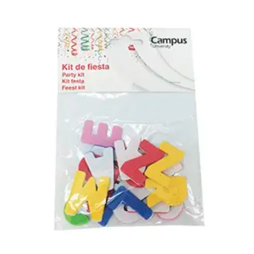 Imagen de Confetti de goma eva "CAMPUS" letras colores surtidos *20 unidades