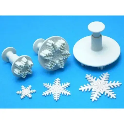Imagen de Eyectores de plastico copo de nieve frozen set *3