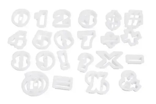 Imagen de Cortantes de plastico numeros "ATECO" de 5cm 5772
