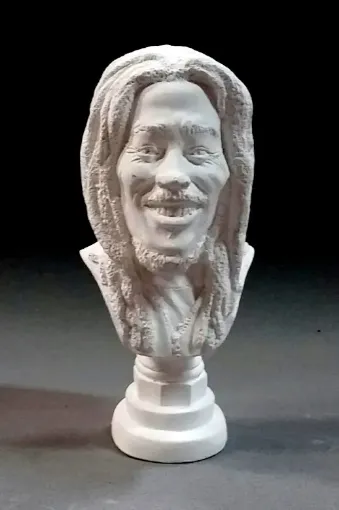 Imagen de Rockeros, busto de Bob Marley de 5x4x13cms