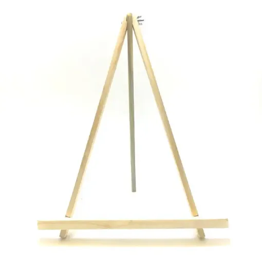 Imagen de Atril caballete tripode soporte de mesa de madera de pino nacional de 46cms.