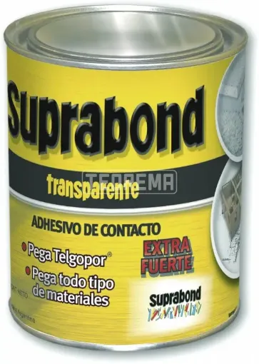 Imagen de Adhesivo de contacto universal tranparente extrafuerte telgopor "SUPRABOND" lata de 500ml