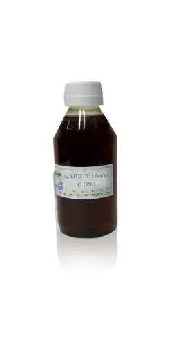 Imagen de Aceite de lino cocido o linaza "LA CASA DEL ARTESANO" en botella de 100cc
