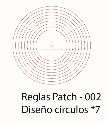 Imagen de Regla para Patchwork nro002 de acrilico quilting ruler LA CASA DEL ARTESANO modelo 7 circulos
