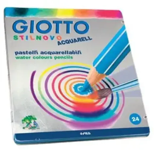 Imagen de Lapices de color acuarelables "GIOTTO" STILNOVO AQCUARELL en caja de 24 colores