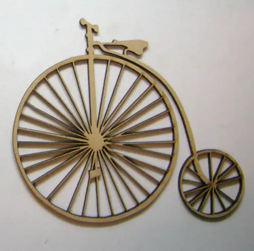 Imagen de Bicicleta de MDF corte laser rueda grande de 12*14cms.