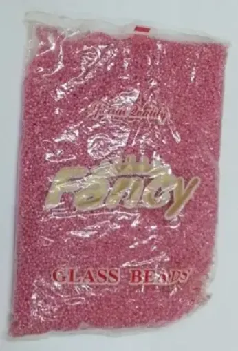 Imagen de Mostacillas chicas 2x1.5mms en paquete de 450grs color Rosado perlado