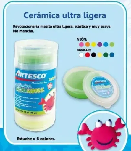 Imagen de Ceramica ultraligera "ARTESCO" *6 colores Neon de 16grs. c/u Neon