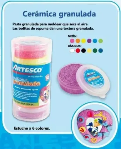 Imagen de Ceramica granulada "ARTESCO" *6 colores Neon de 20grs. 
