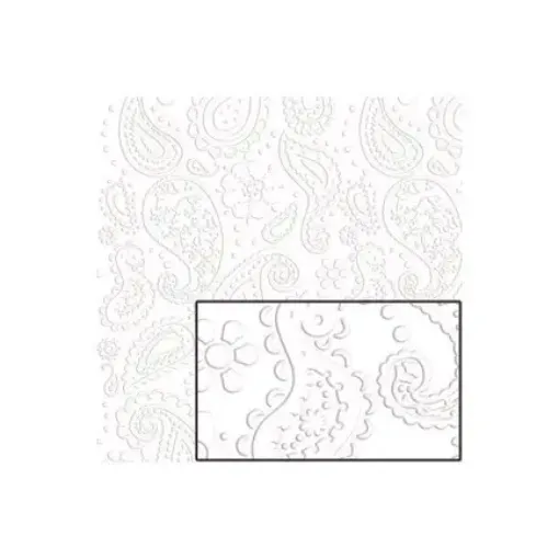 Imagen de Papel con relieve blanco "LITOARTE" 240gr de 47.5*65.5cms. diseño Arabescos