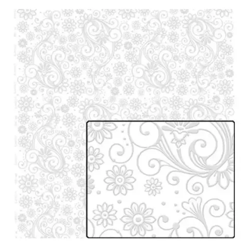 Imagen de Papel con relieve blanco "LITOARTE" 240gr de 31*65cms. diseño Fantasia