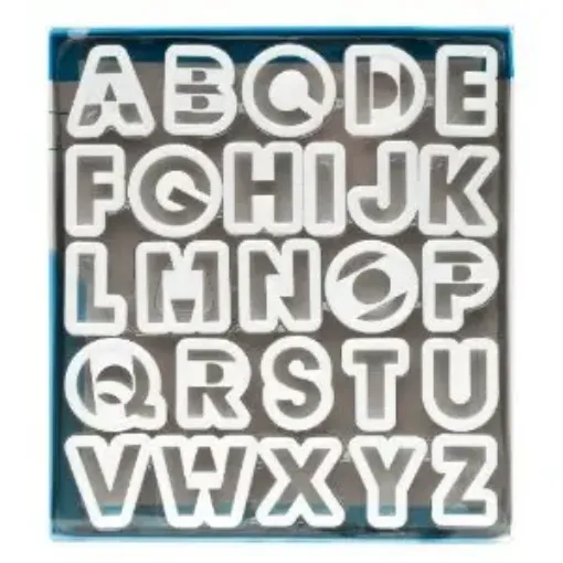 Imagen de Cortantes de plastico alfabeto "ATECO" letras de 5cm 5770