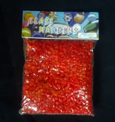 Imagen de Piedras de color en bolsa "GLASS MARBLESS" x400grs color rojo