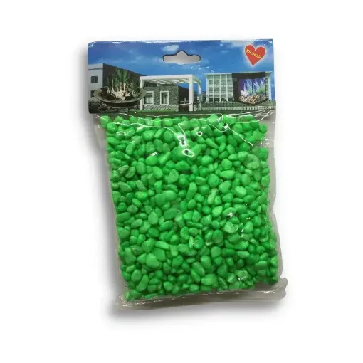 Imagen de Piedras de color en bolsa "GLASS MARBLESS" x400grs color verde manzana
