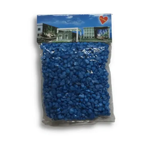 Imagen de Piedras de color en bolsa "GLASS MARBLESS" x400grs color azul