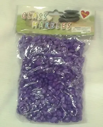 Imagen de Piedras de color en bolsa "GLASS MARBLESS" x400grs color violeta