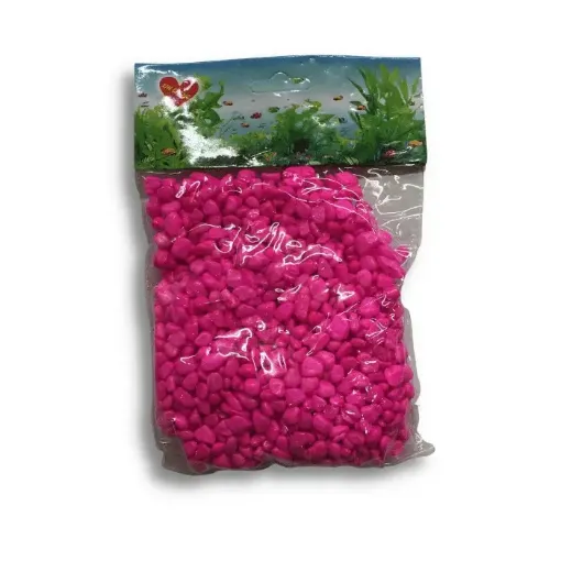 Imagen de Piedras de color en bolsa "GLASS MARBLESS" x400grs color rosado