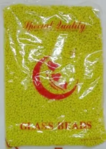 Imagen de Mostacillas chicas 2x1.5mms en paquete de 450grs color Amarillo opaco