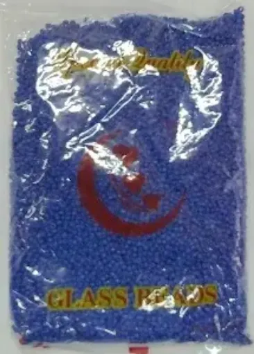 Imagen de Mostacillas chicas 2x1.5mms en paquete de 450grs color Azul opaco