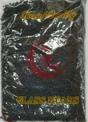 Imagen de Mostacillas chicas 2x1.5mms en paquete de 450grs color Negro opaco