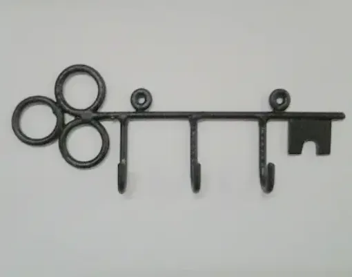 Imagen de Percha triple de hierro con forma de llave Nro.149