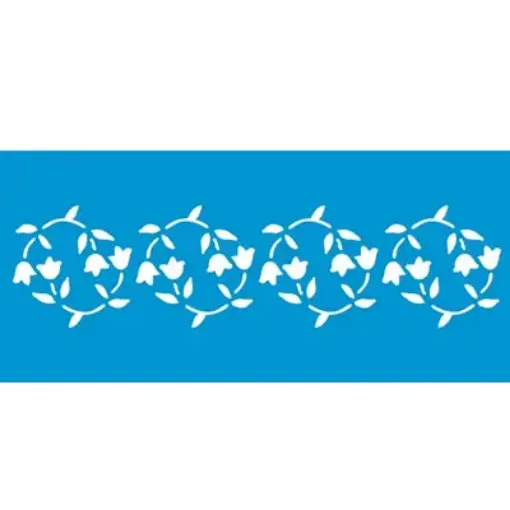 Imagen de Stencil marca "LITOARTE" de 6.5x17 cms. cod. STP-053 Guarda flores circulo
