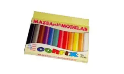 Imagen de Masa para modelar "CORFIX" PLASTICINA Colores *12 barras 140grs