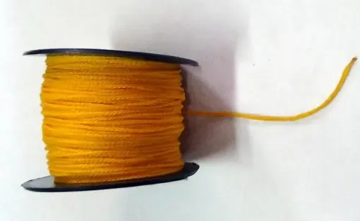 Imagen de Cordon de PP redondo fino de 2mms FEFE colita de raton en carretel de 100mts color Amarillo