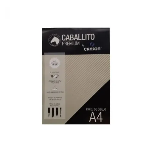 Imagen de Block de dibujo Caballito & Canson Premium de 180grs A4 24*21.7cms x20 hojas