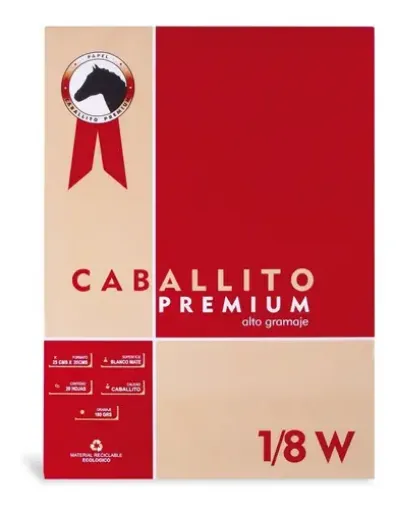 Imagen de Block de dibujo Caballito Premium de 180grs.1/8w 25x35cms x20 hojas