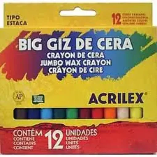 Imagen de Crayolas gruesas "ACRILEX" en caja de 12 colores